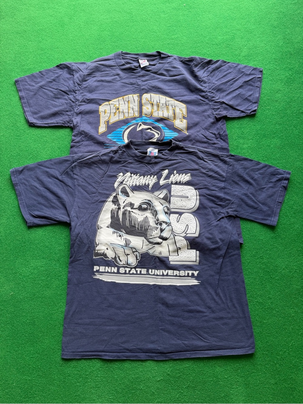 Vintage 90s Pair of Penn State University Graphic T Shirts